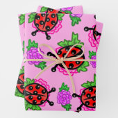 レディーバグとパープルバララッピング紙シートセット ラッピングペーパーシート (インサイチュ)