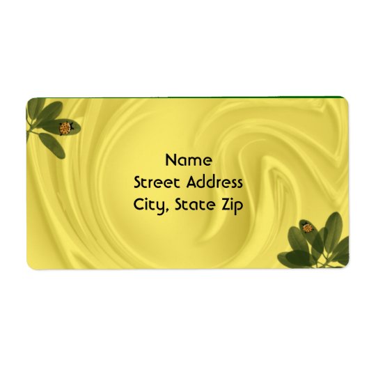 レディーバグとリーフコーナー ラベル (正面)