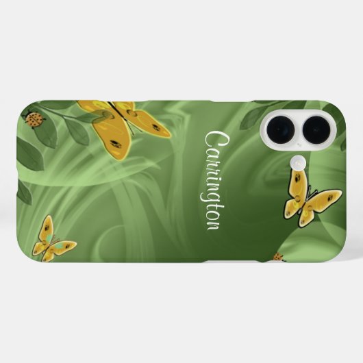 レディーバグと蝶 Case-Mate iPhoneケース (裏面 (横))