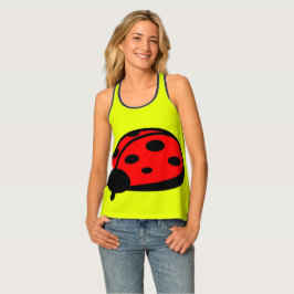 レディーバグイエローウィメンズレーサーバックタンクトップ タンクトップ