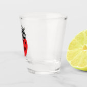 レディーバグイラストレーション ショットグラス (右)