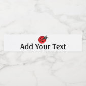 レディーバグイラストレーション パーソナライズされた ペットボトルラベル (シングルラベル)