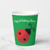 レディーバグカワイトキッズ第1誕生日パーティー 紙コップ (裏面)