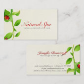レディーバググリーンリーフナチュラルスパ 名刺 (正面/裏面)