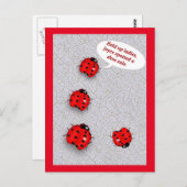 レディーバグシューズおもしろい販売 ポストカード (正面/裏面)