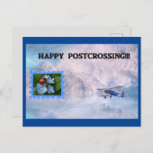 レディーバグ切手エアメールのポストクロッシング葉書 ポストカード (正面/裏面)