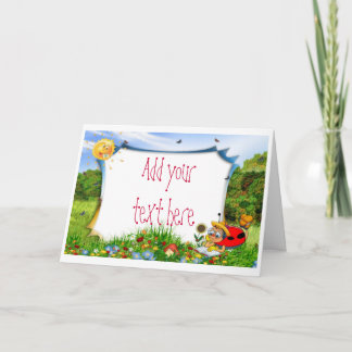 レディーバグ夏期バースデーパーティ招待状 招待状