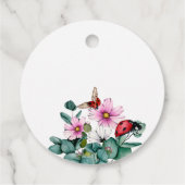 レディーバグ女の子のシャワーの好意 フェイバータグ (裏面)