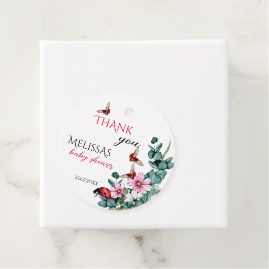 レディーバグ女の子のシャワーの好意 フェイバータグ (インサイチュ)