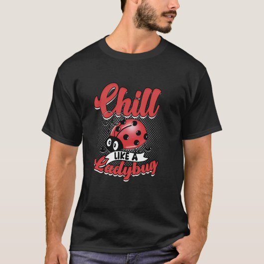 レディーバグ昆虫昆虫学者 Tシャツ (正面)