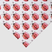 レディーバグ水彩色イラストレーションシームレスパターン 薄葉紙 (詳細)