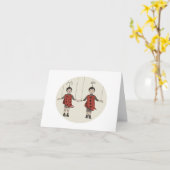 レディーバグ結婚 カード (黄色い花)