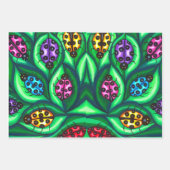 レディーバグ蝶昆虫シート音楽花 ラッピングペーパーシート (正面3)