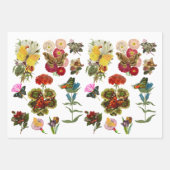 レディーバグ蝶昆虫シート音楽花 ラッピングペーパーシート (正面2)