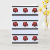 レディーバグ誕生日カード カード (黄色い花)