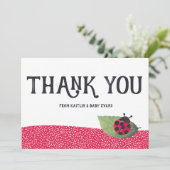 レディーバグ赤ちゃんシャワーありがとう サンキューカード (スタンド正面)