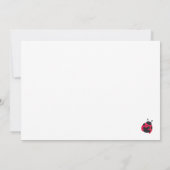 レディーバグ赤ちゃんシャワーありがとう サンキューカード (裏面)