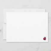 レディーバグ赤ちゃんシャワーありがとう サンキューカード (裏面)