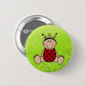 レディーバグ赤ちゃんシャワーパーティーの好意 缶バッジ (正面&裏面)