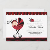 レディーバグ赤ちゃんシャワー招待状 招待状 (正面)