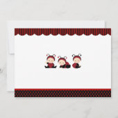 レディーバグ赤ちゃんシャワー招待状 招待状 (裏面)