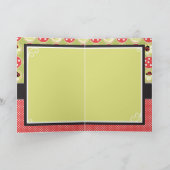 レディーバグ&カップケーキ誕生日 カード (内部)