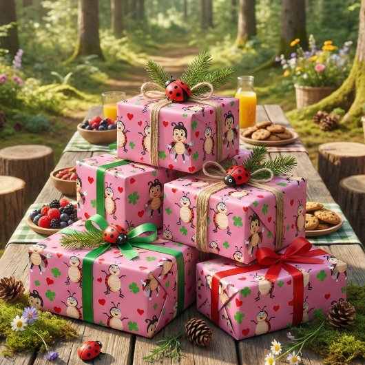 レディーバグ ラッピングペーパー