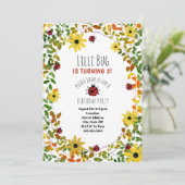 レディーバグ+ワイルドフラワーガールズ誕生日招待状 招待状 (スタンド正面)