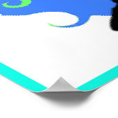 レディーバレーボールのグラフィックポスター ポスター (角)