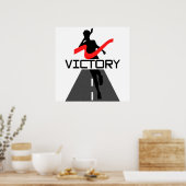 レディービクトリーランナーポスター ポスター (キッチン)