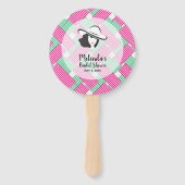 レディービッグハットオンズストライプメンズダービー ハンドファン (裏面)