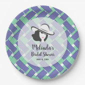 レディービッグハットダービーブライダルシャワー ペーパープレート (正面)