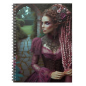 レディーピンクスチームパンクヴィンテージビクトリアンガーデン ノートブック (正面)