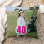 レディーピンクハッピーバースデーパーティー写真 クッション (ブランケット)