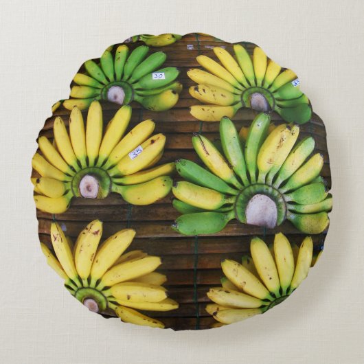 レディーフィンガーバナナ～エッグバナナ(กล้วยไข่) ラウンドクッション (正面)