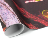 レディーフェニックスアールデコ美しいファッションオレンジブラック ラッピングペーパー (ロールコーナー)