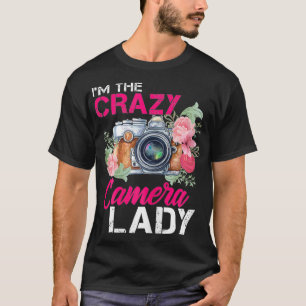 レディーフォトグラファー熱狂するTee PカメラのWoens Im Tシャツ