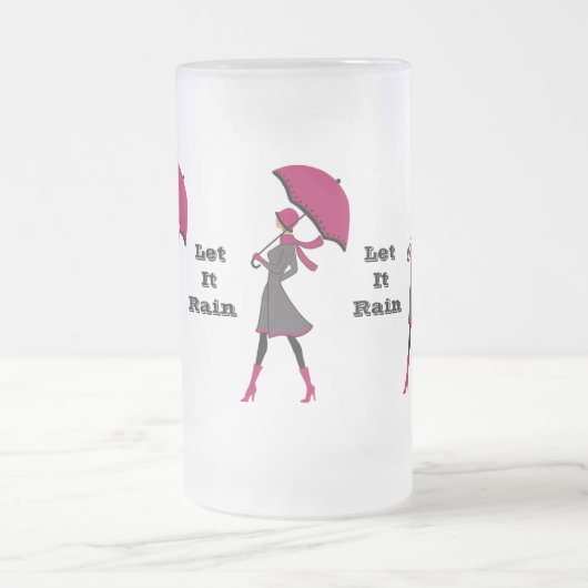 レディーフロステッド16oz曇りガラスのマグカップ フロストグラスビールジョッキ (中央)