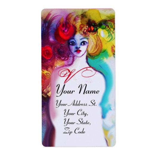 レディーフローラモノグラム美しいサロンメイクアップアーティスト ラベル (正面)