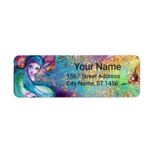 レディーブルーマスクピンクグリーン金ゴールドフローラきらめき ラベル (正面)