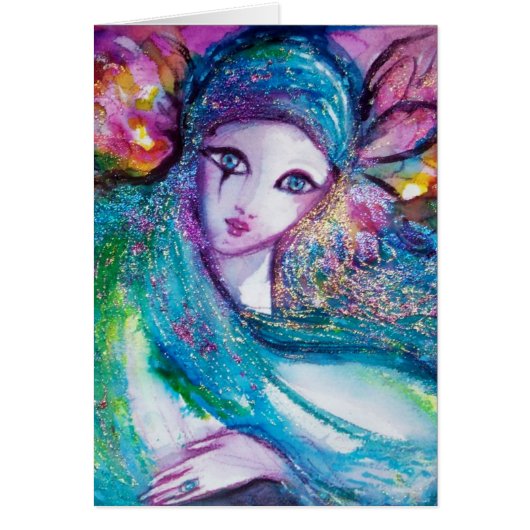 レディーブルーマスクベネチアンマスカレードパーティー (正面)