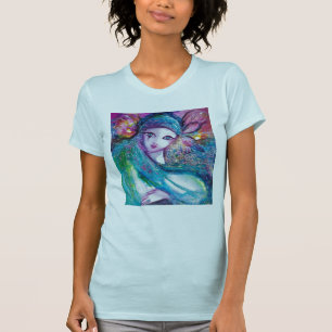 レディーブルーマスクベネチアンマスカレードパーティー Tシャツ