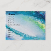 レディーブルーマスクベネチアンマスカレードピンクティール（緑がかった色） 名刺 (正面)