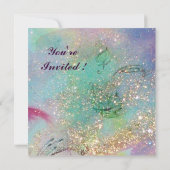 レディーブルーマスクヴェネツィアエレガントマスカレードパーティー 招待状 (裏面)