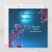 レディーブルーマスク エレガントマスカレードパーティー サファイア 招待状 (裏面)