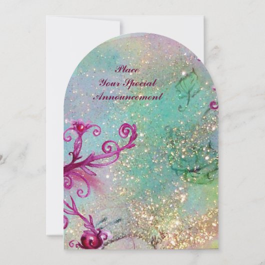 レディーブルーマスク・マスカレードパーティー・フローラルスワール 招待状 (裏面)