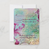 レディーブルーマスク ヴェネツィアのウェディング マスカレードパーティ 招待状 (裏面)