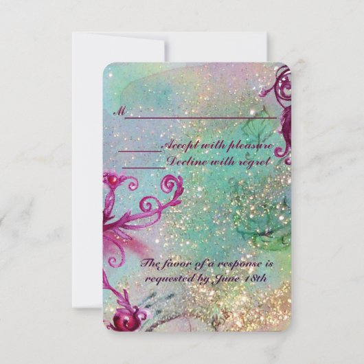 レディーブルーマスク ヴェネツィアのウェディング マスカレードパーティ 招待状 (裏面)