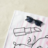 レディーヘッドラインアート ビーチタオル (インサイチュ)