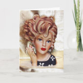 レディーヘッド花瓶サッシスパイラルヘア美しいイン黒 カード (正面)